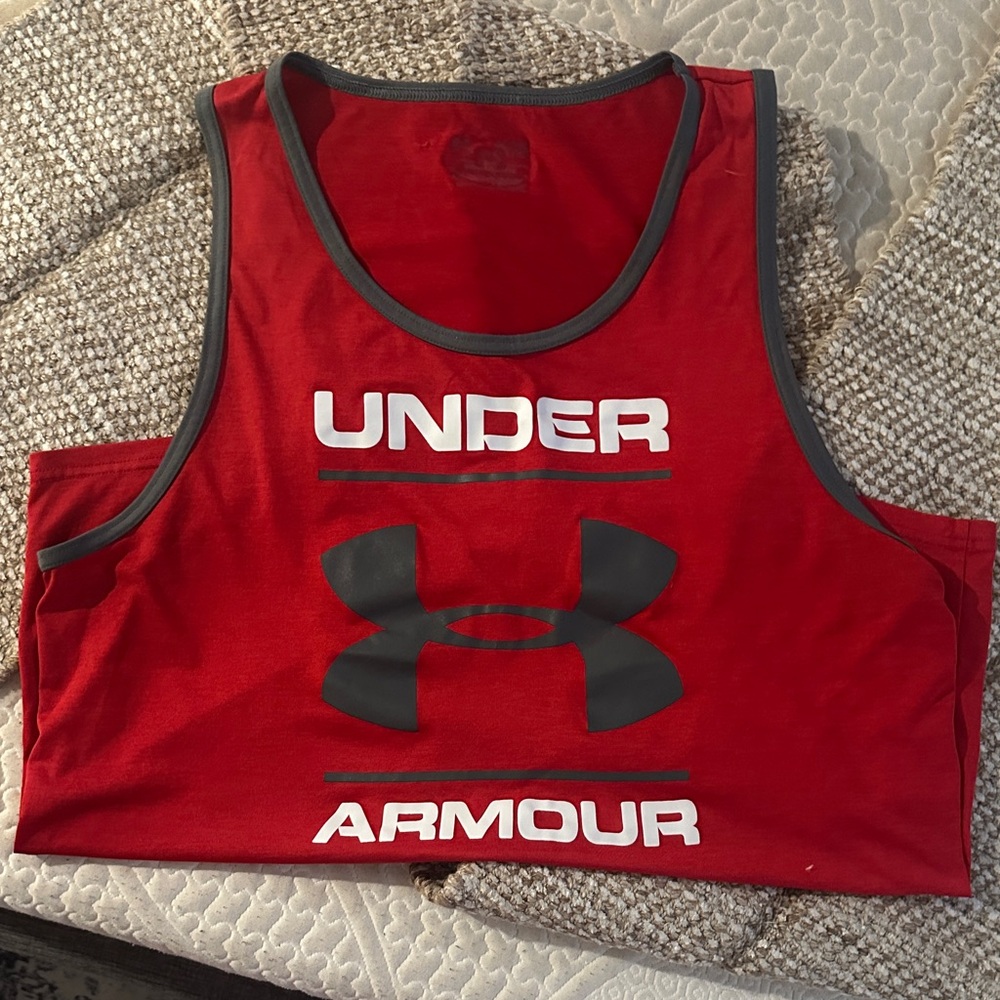 Under Armour Red and Black Sleeveless Top